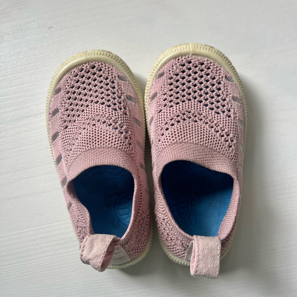 JAN & JUL Knit Breathable Barefoot Sneakers in Pink Size 5 Toddler